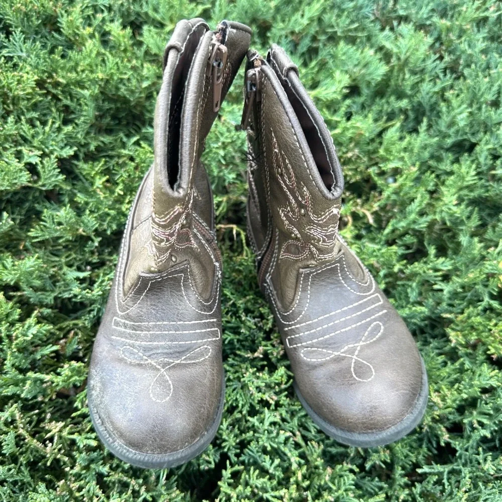 Nina Toddler Girls' Mirabela Cowgirl‎ Boots Size 9 Brown